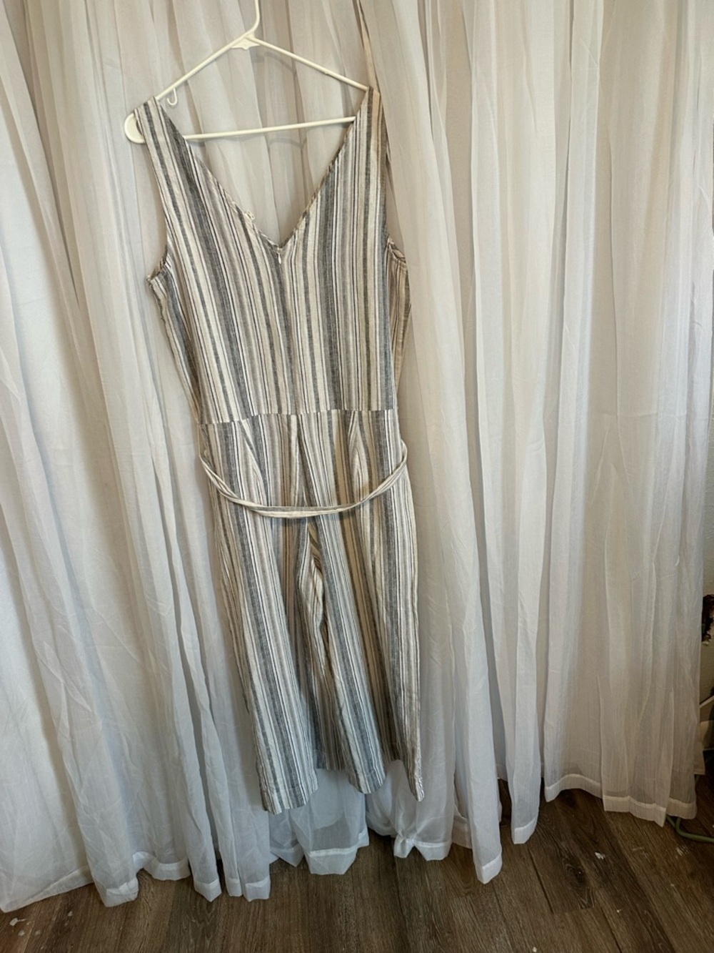 beachlunchlounge Multicolor Striped Sleeveless Jumpsuit Large - Picture 5 of 11